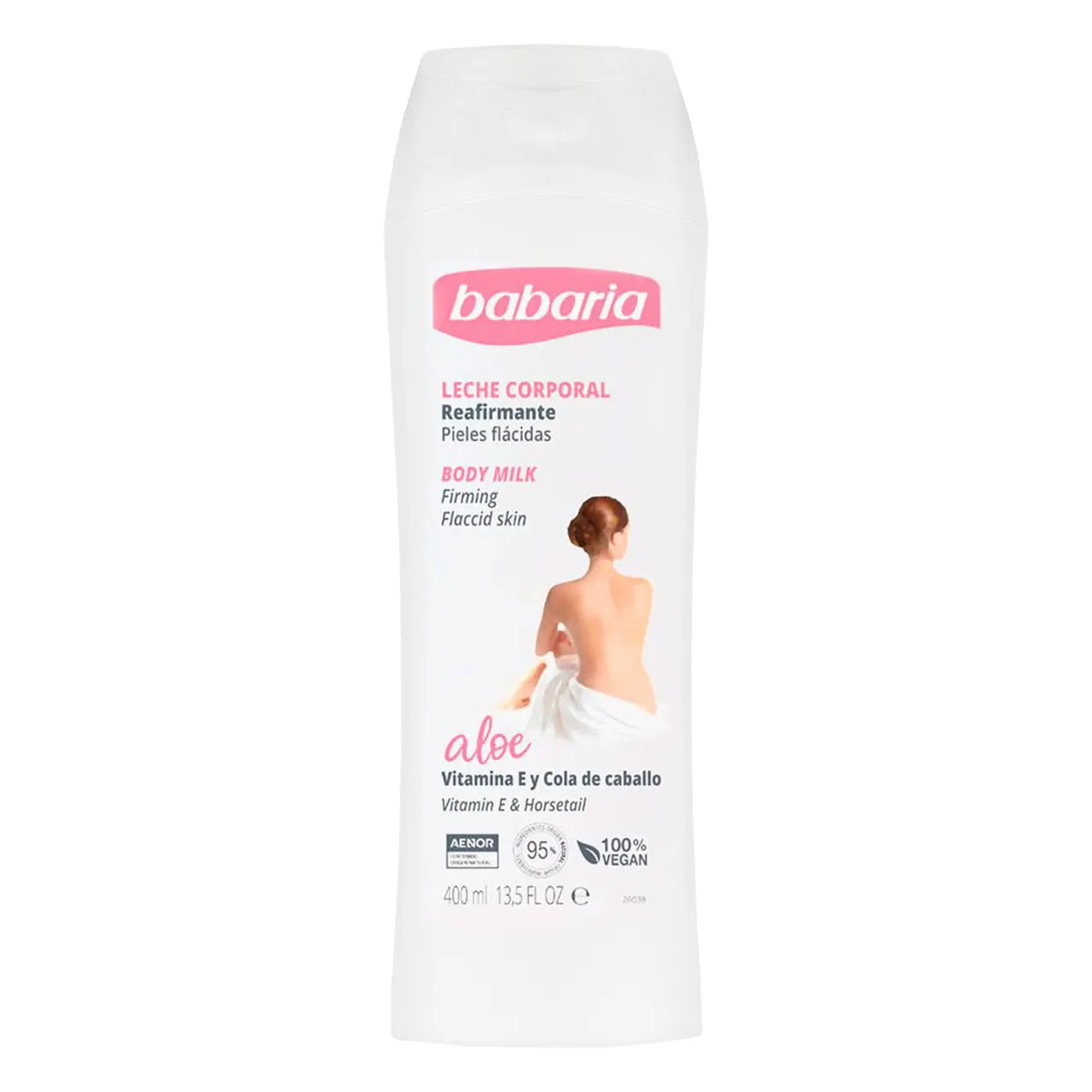 Babaria-body-milk-for-skin-elasticity-400ml-1-1.webp شیر بدن باباریا babaria حاوی آلوئه ورا سفت و لیفت کننده پوست حجم 400 میل - تصویر 1