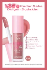 لیپ گلاس حجم دهنده گلدن رز Golden Rose شماره 203 - تصویر 2