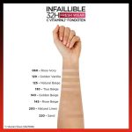 کرم پودر شیشه ای لورال Loreal مدل INFAILLIBLE شماره 140 حجم 30 میل - تصویر 3
