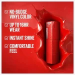 رژ لب مایع براق میبلین مدل Super Stay Vinyl Ink شماره 50 WICKED - تصویر 4