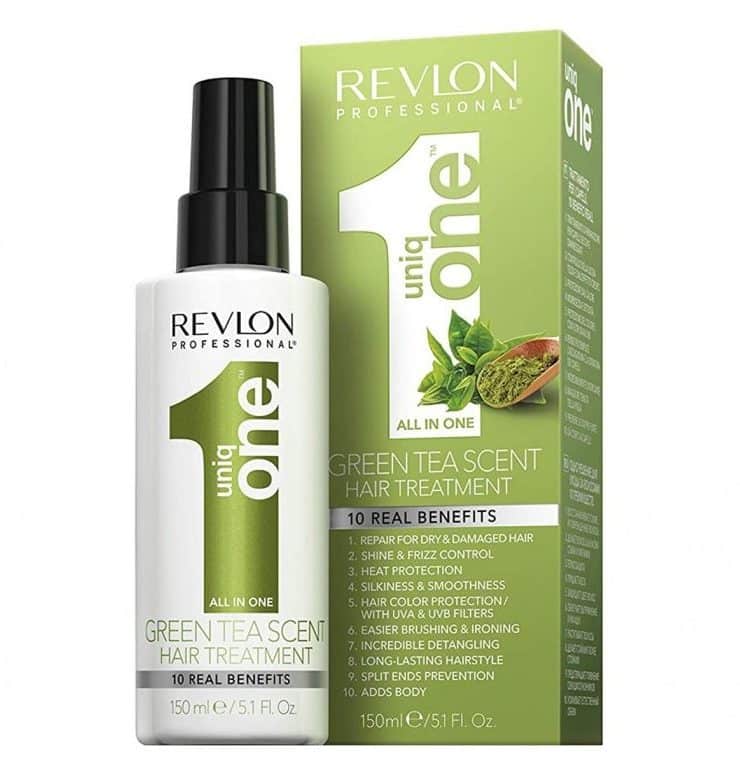 Revlon-Uniq-One-Green-Tea-Hair-Treatment-1-e1699118282377.jpeg سرم مو رولون Revelon عصاره چای سبز مدل Uniq One حجم 150 میل - تصویر 1