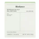 ماسک ورقه‌ ای جلبک دریایی بایودنس Biodance شاداب کننده و ضد التهاب بسته 4 عددی