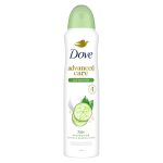 اسپری دئودرانت زنانه داو Dove رایحه خیار و چای سبز اصل انگلیس حجم 250 میل