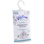 پودر خوشبو کننده ولناکس Wellnax کمد لباس و رخت خواب اسانس گل عثمانتوس وزن 21 گرم