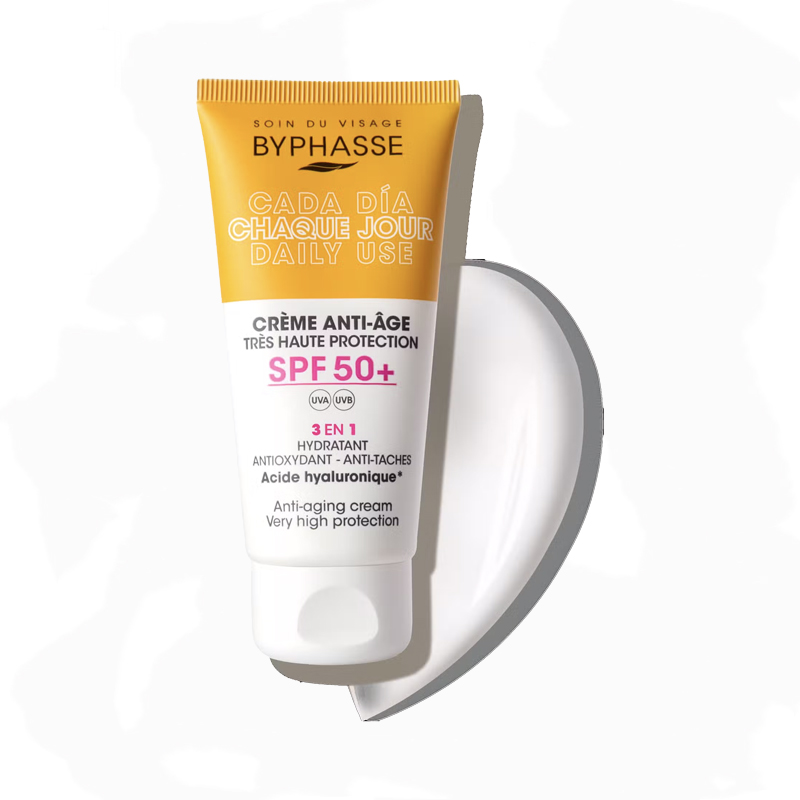 ضدآفتاب-بی-رنگ-سه-کاره-آبرسان-آنتی-اکسیدان-و-ضدچروک-بایفاس-Byphasse-و-SPF-50.jpg ضدآفتاب بی رنگ سه کاره آبرسان, آنتی اکسیدان و ضدچروک بایفاس Byphasse و SPF 50 حجم 50میل - تصویر 1